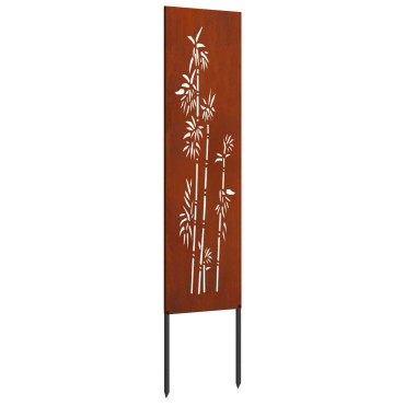 vidaXL Οθόνη Ιδιωτικότητας Κήπου Floral Σκ rusty 32 χ 140 εκ