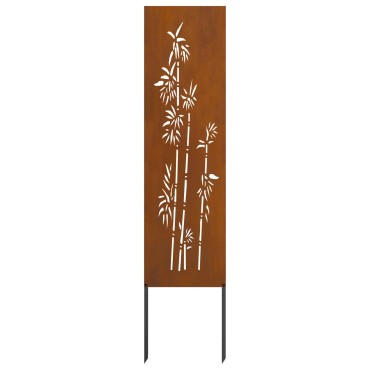 vidaXL Οθόνη Ιδιωτικότητας Κήπου Floral Σκ rusty 32 χ 140 εκ