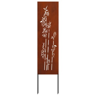 vidaXL Οθόνη Ιδιωτικότητας Κήπου Floral Σκ rusty 32 χ 140 εκ