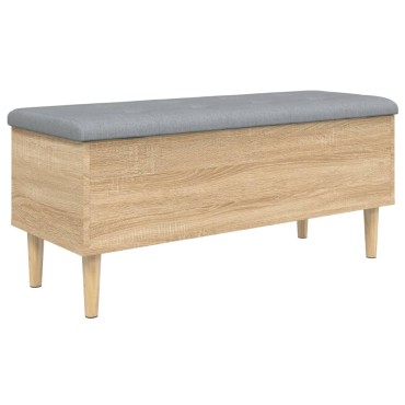 vidaXL Παγκάκι Αποθήκευσης Sonoma Δρυς 102x42x46cm Επεξ. Ξύλο 1 τεμ.