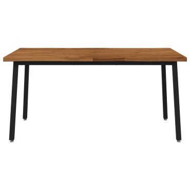 vidaXL Τραπέζι Φαγητού με Ζωντανό Χείλος 160x70x75cm Φυσικό 1 τεμ.