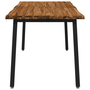vidaXL Τραπέζι Φαγητού με Ζωντανό Χείλος 160x70x75cm Φυσικό 1 τεμ.
