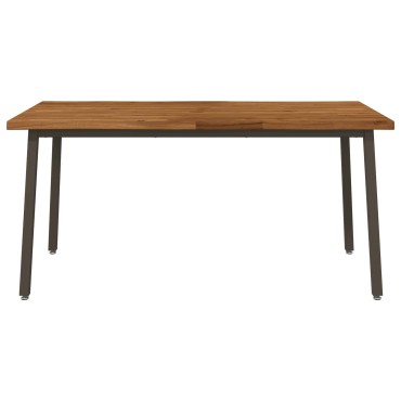 vidaXL Τραπέζι Φαγητού με Ζωντανό Χείλος 160x70x75cm Φυσικό 1 τεμ.