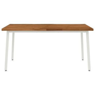 vidaXL Τραπέζι Φαγητού με Ζωντανό Χείλος 160x80x75cm Φυσικό 1 τεμ.