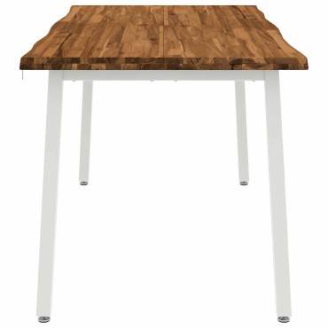 vidaXL Τραπέζι Φαγητού με Ζωντανό Χείλος 140x90x75cm Φυσικό 1 τεμ.