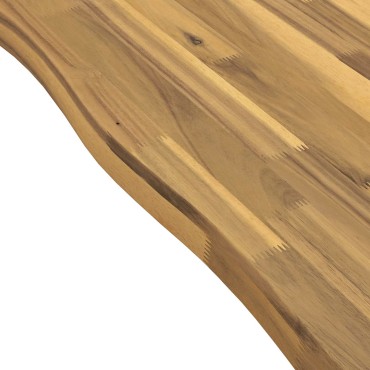 vidaXL Τραπέζι Φαγητού με Ζωντανό Χείλος 140x90x75cm Λευκό 1 τεμ.