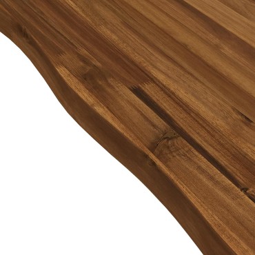 vidaXL Τραπέζι Φαγητού με Ζωντανό Χείλος 160x90x75cm Φυσικό 1 τεμ.