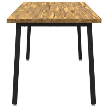 vidaXL Τετράγωνο Τραπέζι Φαγητού 160x80x75cm Στερεό Ξύλο Ακακίας 1 τεμ.