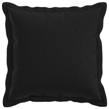 vidaXL Κάλυμμα Μαξιλαριού 2 pcs HOUTEN Μαύρο 40 x 40 cm Ψεύτικο Λινό