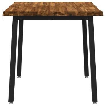 vidaXL 60x55x75cm Στερεό Ξύλο Ακακίας Φυσικό και Μαύρο