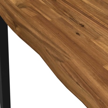 vidaXL 60x55x75cm Στερεό Ξύλο Ακακίας Φυσικό και Μαύρο