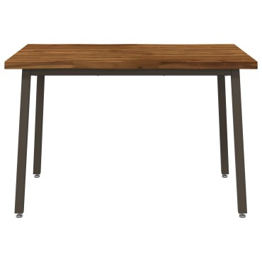vidaXL 90x55x75cm Στερεό Ξύλο Ακακίας Φυσικό και Καφέ Ορθογώνιος