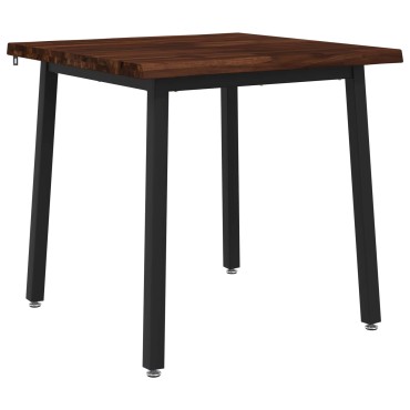 vidaXL 70x70x75cm Στερεό Ξύλο Ακακίας Σκούρο Καφέ και Μαύρο