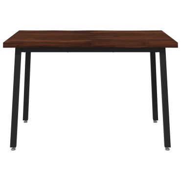 vidaXL 120x70x75cm Στερεό Ξύλο Ακακίας Σκούρο Καφέ και Μαύρο