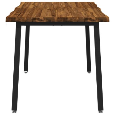 vidaXL 120x70x75cm Στερεό Ξύλο Ακακίας Φυσικό και Μαύρο