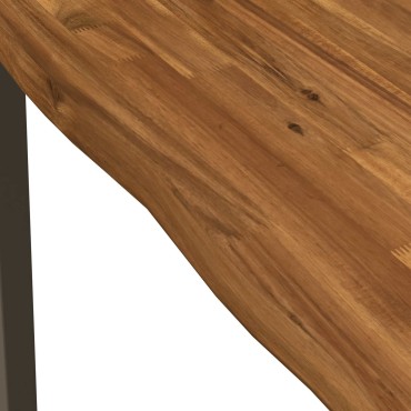 vidaXL 80x80x75cm Στερεό Ξύλο Ακακίας Φυσικό και Καφέ τετράγωνο