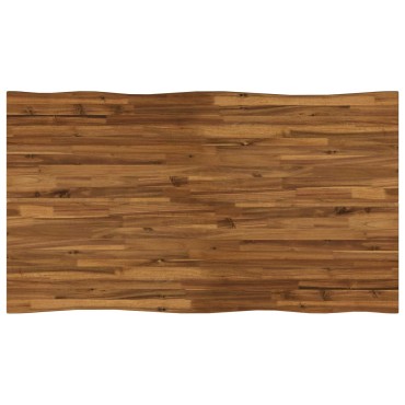 vidaXL 140x80x75cm Στερεό Ξύλο Ακακίας Φυσικό και Μαύρο