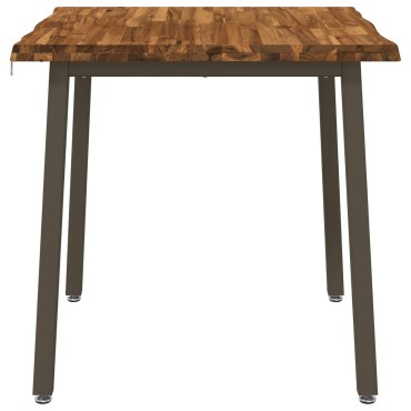 vidaXL 90x90x75cm Στερεό Ξύλο Ακακίας Φυσικό και Καφέ τετράγωνο