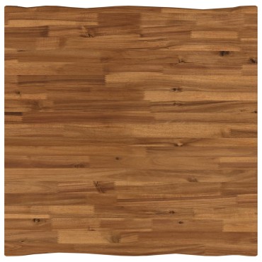 vidaXL 90x90x75cm Στερεό Ξύλο Ακακίας Φυσικό και Καφέ τετράγωνο