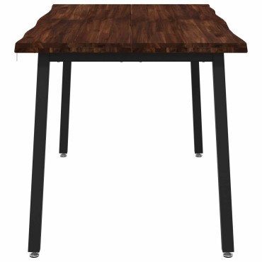 vidaXL 120x90x75cm Στερεό Ξύλο Ακακίας Σκούρο Καφέ και Μαύρο