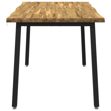 vidaXL 120x90x75cm Στερεό Ξύλο Ακακίας Λευκό και Μαύρο