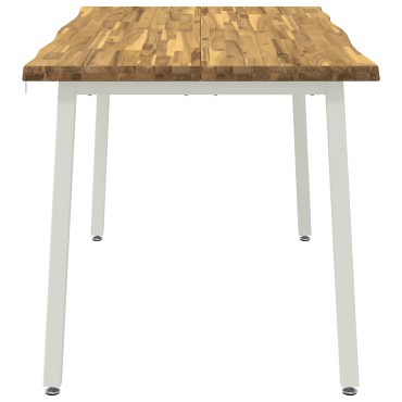 vidaXL 120x90x75cm Στερεό Ξύλο Ακακίας Λευκό Ορθογώνιος