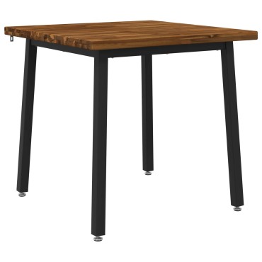 vidaXL 60x55x75cm Στερεό Ξύλο Ακακίας Φυσικό και Μαύρο
