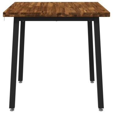 vidaXL 60x55x75cm Στερεό Ξύλο Ακακίας Φυσικό και Μαύρο