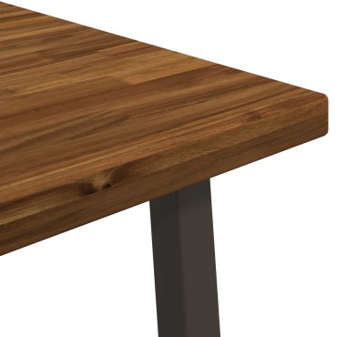 vidaXL 60x55x75cm Στερεό Ξύλο Ακακίας Φυσικό και Καφέ Ορθογώνιος