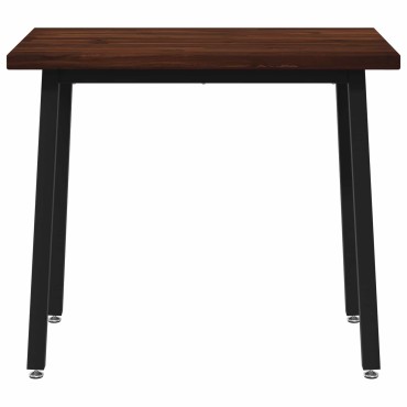 vidaXL 110x55x75cm Στερεό Ξύλο Ακακίας Σκούρο Καφέ και Μαύρο