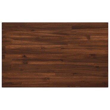 vidaXL 110x55x75cm Στερεό Ξύλο Ακακίας Σκούρο Καφέ και Λευκό