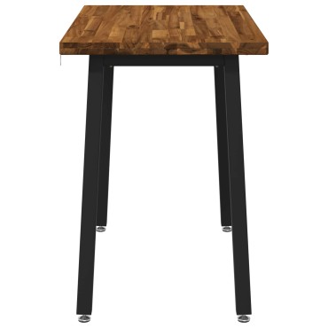 vidaXL 110x55x75cm Στερεό Ξύλο Ακακίας Φυσικό και Μαύρο