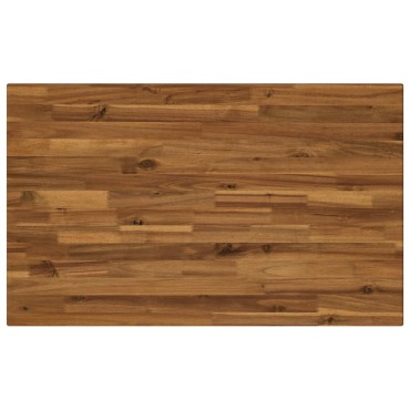 vidaXL 110x55x75cm Στερεό Ξύλο Ακακίας Φυσικό και Λευκό