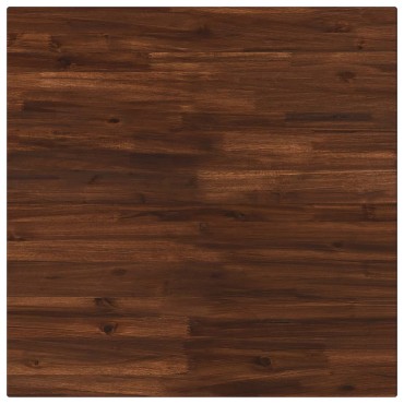 vidaXL 70x70x75cm Στερεό Ξύλο Ακακίας Σκούρο Καφέ και Λευκό