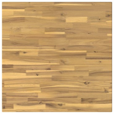 vidaXL 70x70x75cm Στερεό Ξύλο Ακακίας Λευκό τετράγωνο