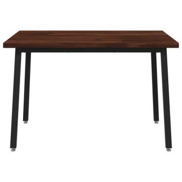 vidaXL 120x70x75cm Στερεό Ξύλο Ακακίας Σκούρο Καφέ και Μαύρο