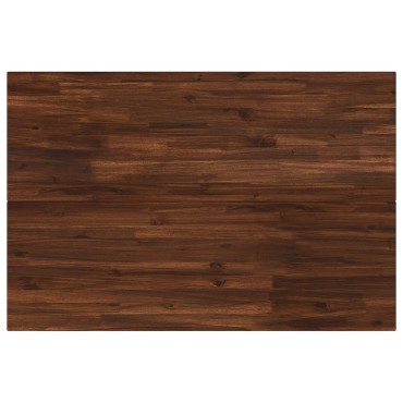 vidaXL 120x70x75cm Στερεό Ξύλο Ακακίας Σκούρο Καφέ και Λευκό