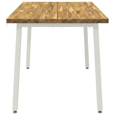 vidaXL 140x70x75cm Στερεό Ξύλο Ακακίας Φυσικό και Καφέ Ορθογώνιος