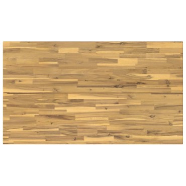 vidaXL 140x70x75cm Στερεό Ξύλο Ακακίας Φυσικό και Λευκό