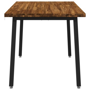 vidaXL 120x80x75cm Στερεό Ξύλο Ακακίας Φυσικό και Μαύρο