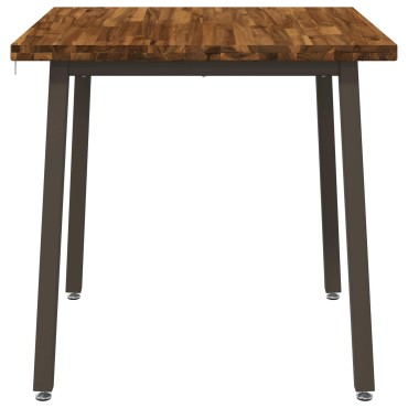vidaXL 90x90x75cm Στερεό Ξύλο Ακακίας Φυσικό και Καφέ τετράγωνο