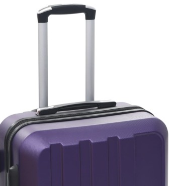 vidaXL Σετ Βαλιτσών Τρόλεϊ με Σκληρό Περίβλημα 3 τεμ. Μοβ από ABS