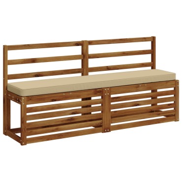 vidaXL Μαξιλάρια Πάγκου 2 Τεμαχίων VUGHT 2 pcs 100% Πολυεστέρας Μπεζ