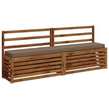 vidaXL Μαξιλάρια Πάγκου 2 Τεμαχίων VUGHT 2 pcs 100% Πολυεστέρας Taupe
