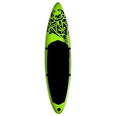 vidaXL Σανίδα SUP Φουσκωτή Σετ Πράσινη 366 x 76 x 15 εκ.