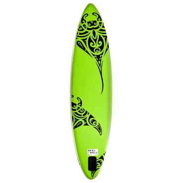 vidaXL Σανίδα SUP Φουσκωτή Σετ Πράσινη 366 x 76 x 15 εκ.