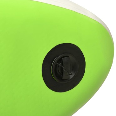 vidaXL Σανίδα SUP Φουσκωτή Σετ Πράσινη 366 x 76 x 15 εκ.