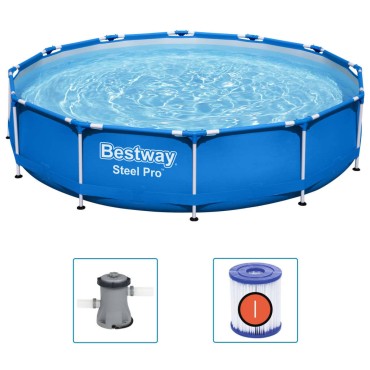 Bestway Πισίνα με Σκελετό Steel Pro 366 x 76 εκ.