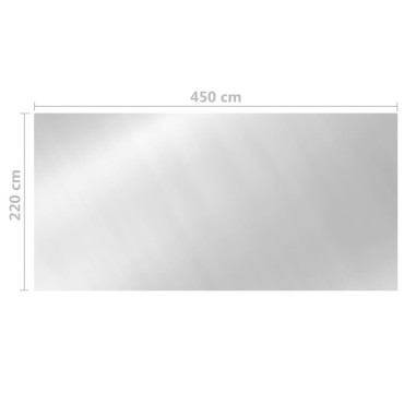 vidaXL Κάλυμμα Πισίνας Ασημί 450 x 220 εκ. από Πολυαιθυλένιο