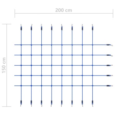 vidaXL Δίχτυ Αναρρίχησης Μπλε 200 x 150 εκ.